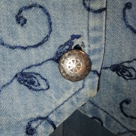 Vintage Carol Anderson II Denim Dress Women’s 20 Blue Midi‎ Shoulder Pads... - Picture 10 of 16